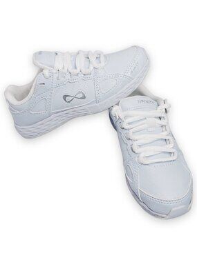 NEW NWOB NFINITY Rival White NF-1013-000 Lace Up Cheer Shoes Y12 Girls Size 12